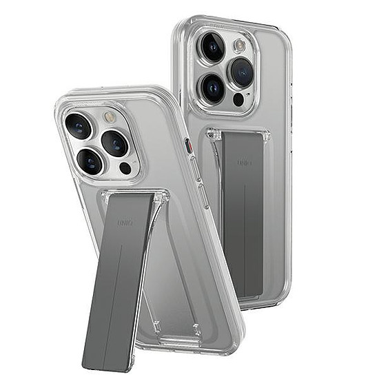 Uniq tok Heldro Mount állvánnyal iPhone 15 Pro 6.1" átlátszó/fényes