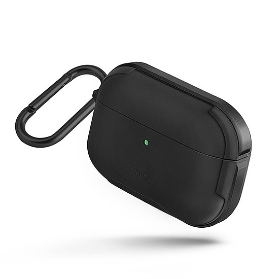 Uniq Valencia AirPods Pro tok, fekete/éjfekete, antimikrobiális
