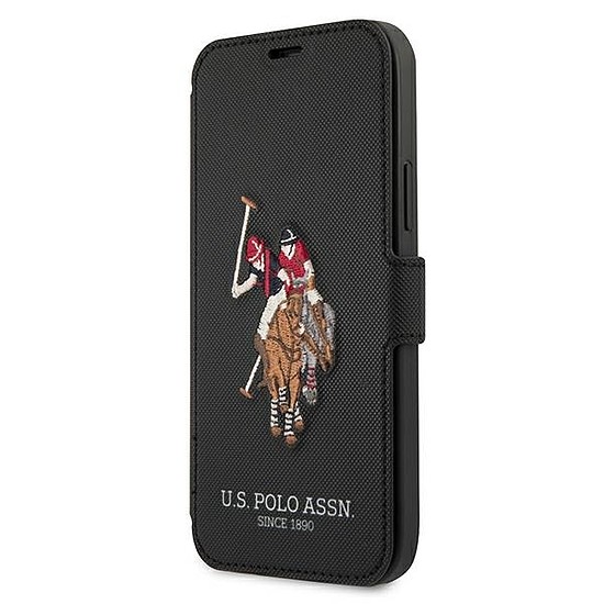 US Polo USFLBKP12SPUGFLBK iPhone 12 mini, 5,4"-es czarny/fekete book Polo Embroidery Collection