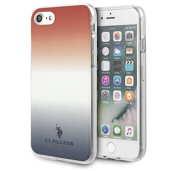 US Polo USHCI8TRDGRB iPhone 7/8/SE 2020 / SE 2022 czerwono-niebieski/blue&red Gradient Pattern kollekció
