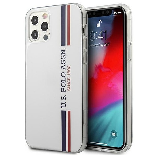 US Polo USHCP12LPCUSSWH iPhone 12 Pro Max 6,7" kétszínű/fehér Tricolor Collection