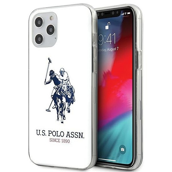 US Polo USHCP12LTPUHRWH iPhone 12 Pro Max 6,7" biały/fehér fényes nagy logó