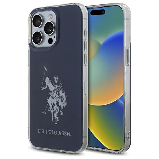 US Polo USHCP15XTPUHRBV iPhone 15 Pro Max 6.7" kék/kék fényes nagy logóval