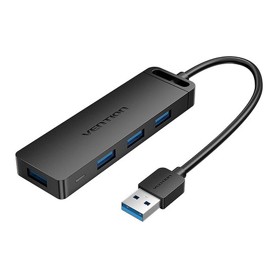 USB 3.0 4 portos hub tápadapter Vention CHLBD 0,5 m, fekete