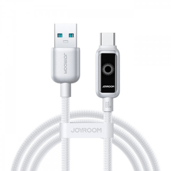 USB-A - USB-C kábel Joyroom S-A55 StarFlight kijelzőhöz, 66W, 6A, 1.2m, fehér