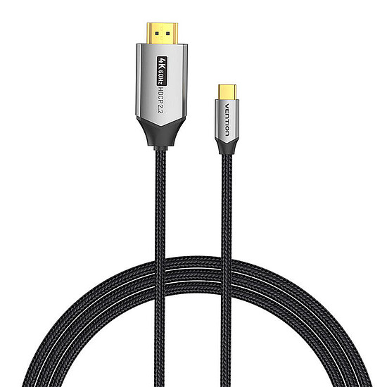 USB-C-HDMI kábel 2 m-es Vention CRBBH fekete