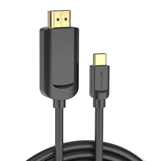 USB-C-HDMI, Vention CGUBG, 1,5 m, fekete (CGUBG)