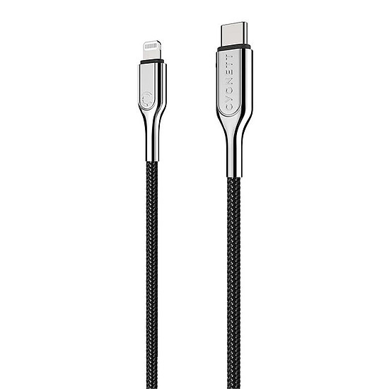 USB-C kábel a Lightning Cygnett Armored 12W 1m-hez, fekete (CY2799PCCCL)