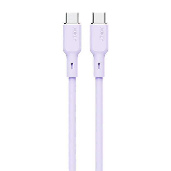 USB-C - USB-C kábel Aukey CB-SCC102, 100 W, 1,8 m levendula (CB-SCC102 Lavender)