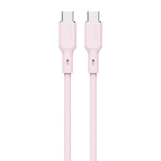 USB-C - USB-C kábel Aukey CB-SCC102, 100 W, 1,8 m rózsaszín (CB-SCC102 Pink)