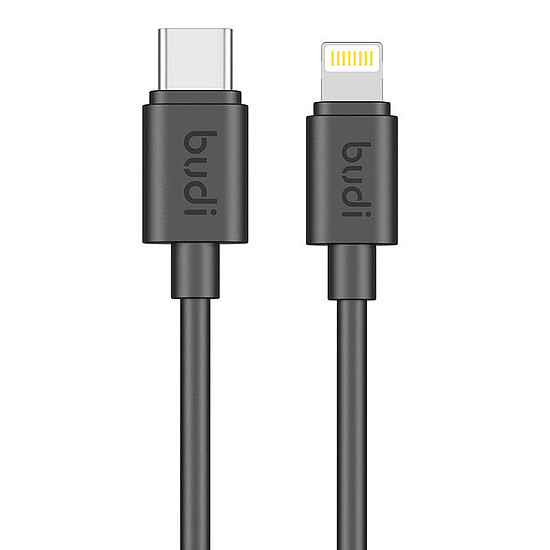 USB kábel Budi 35W 1,2m, fekete (023TL)
