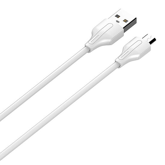 USB-Mikro USB-kábel LDNIO LS540, 2,4A, 0,2 m, fehér (LS540 micro)