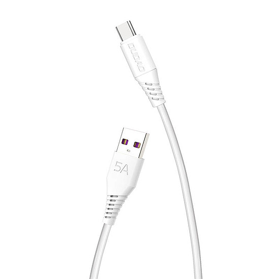 USB-USB-C kábel Dudao L2T 5A, 2 m, fehér (L2T Type-C 2m)