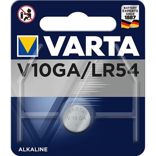 Varta 189 gombelem 1,5V alkáli AG10 LR54 V10GA/L1130/L1131 4274101401 / 4274112401