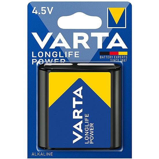 Varta Longlife Power lapos elem 4,5V 3LR12 alkáli tartós