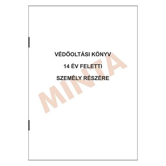 Védőoltási könyv 14 év feletti személyek részére 8 lapos C.3337-11