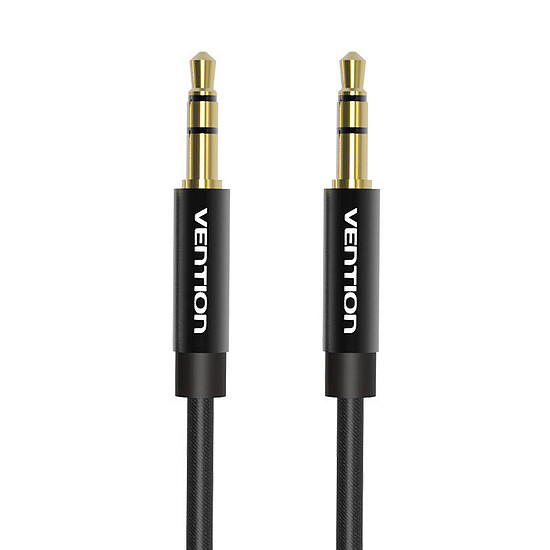 Vention BAGBD 3,5 mm-es 0,5 m-es fekete fém audio kábel