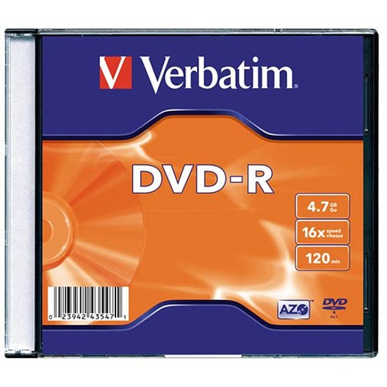 Verbatim AZO DVD-R 4,7GB 16x slim tok 43547