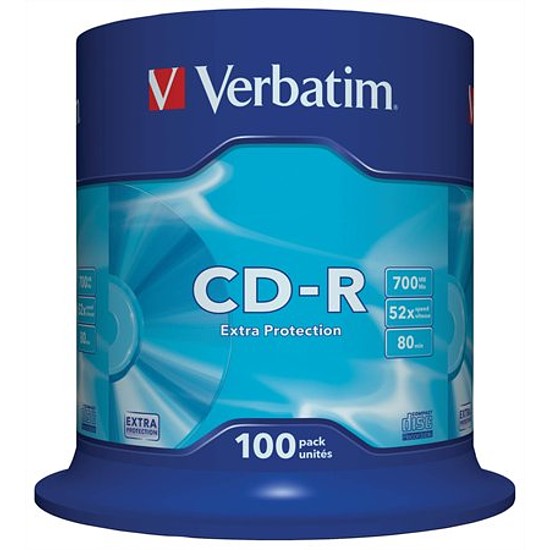 Verbatim DataLife CD-R 700MB 80min 52x henger 100db 43411