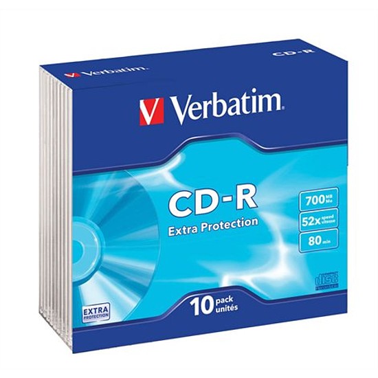Verbatim DataLife CD-R 700MB 80min 52x slim tok 10db 43415