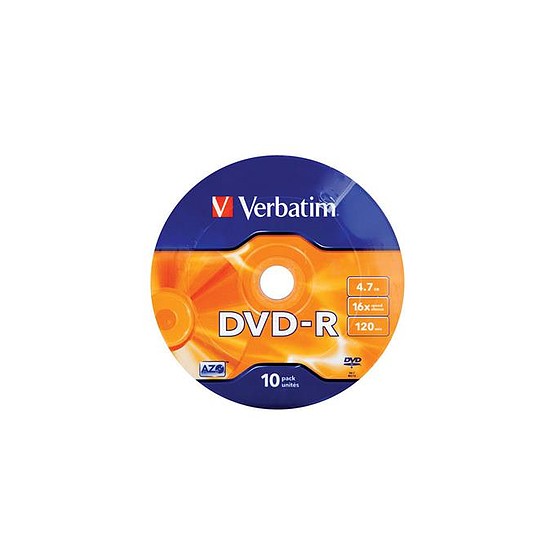 Verbatim DVD-R 4,7GB 16x matt ezüst bulk zsugorozva 10db 43729