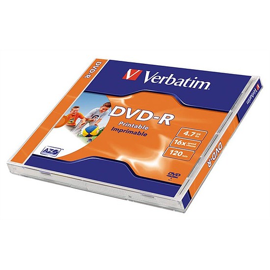 Verbatim DVD-R 4,7GB 16x matt nyomtatható CD tok 43521 43520