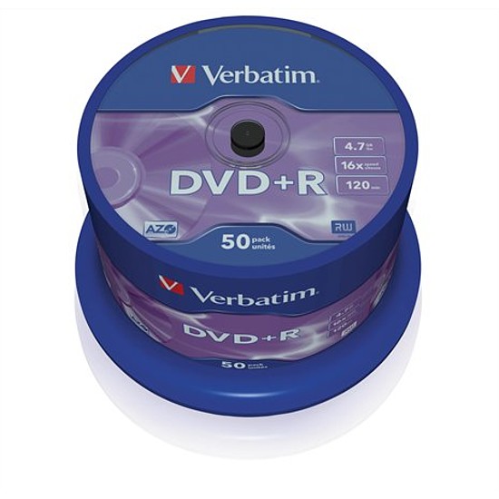 Verbatim DVD+R 4,7GB 16x henger 50db 43550