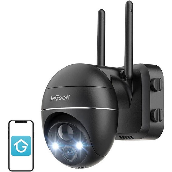 Vezeték nélküli 3MP WiFi kültéri kamera ieGeek ZS-GX1S fekete 5200mAh (ZS-GX1S Black)