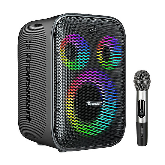 Vezeték nélküli Bluetooth hangszóró Tronsmart Halo 200 mikrofonnal, fekete (Halo 200 mic black)