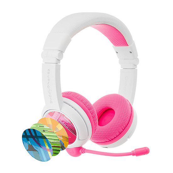 Vezeték nélküli fejhallgató gyerekeknek BuddyPhones School+, rózsaszín (BT-BP-SCHOOLP-PINK)