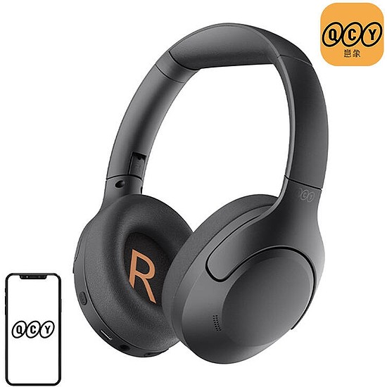Vezeték nélküli fejhallgató QCY H3 lite, ANC fekete (H3 Lite black)