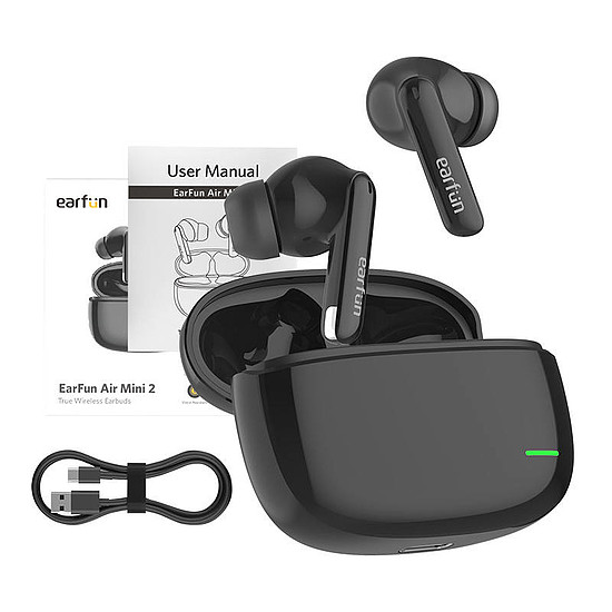 Vezeték nélküli fülhallgató TWS EarFun AirMini2, fekete (TW203B)