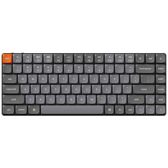 Vezeték nélküli mechanikus, alacsony profilú billentyűzet (ANGOL) Keychron K3 Max RGB, piros kapcsoló (fekete) [K3M-H1]