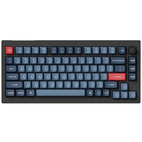 Vezeték nélküli mechanikus billentyűzet (ANGOL) Keychron V1 Max RGB Banana Switch (fekete) [V1M-D4]