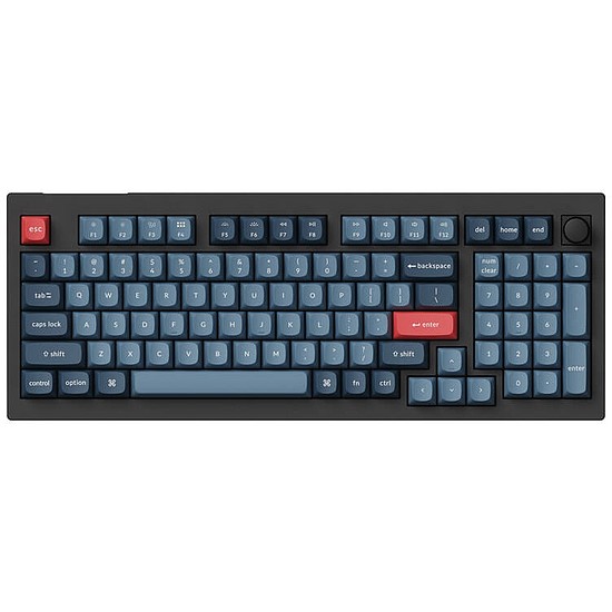Vezeték nélküli mechanikus billentyűzet (ANGOL) Keychron V5 Max RGB piros kapcsoló (fekete) [V5M-D1]