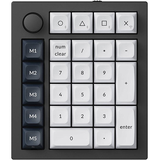 Vezeték nélküli numerikus billentyűzet (ANGOL) Keychron Q0 Max RGB, piros kapcsoló (fekete) [Q0M-M1]