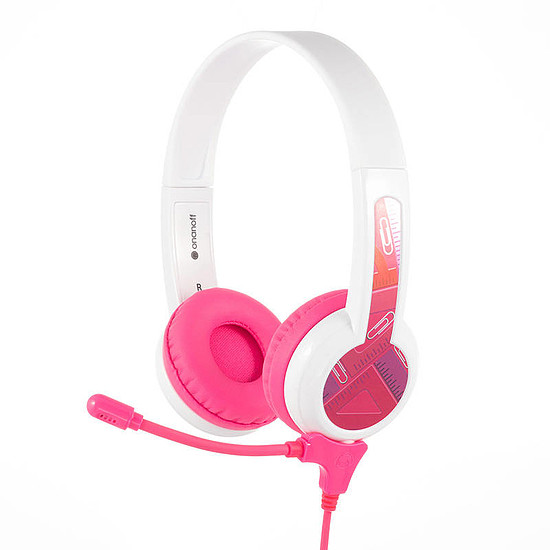 Vezetékes fejhallgató gyerekeknek BuddyPhones School+, rózsaszín (BP-SB-PINK-01)