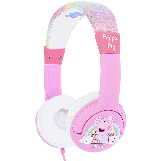 Vezetékes fejhallgató gyerekeknek OTL Peppa Pig Glitter rózsaszín (PP0776)