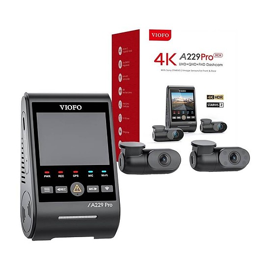 VIOFO A229 PRO 3 csatornás 4K + 2K + 1080P WiFi, GPS (A229 Pro 3CH)
