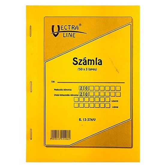 VL Számlatömb A5 50x3 lapos vegykezelt B.13-374/V/ÚJ.-(St.)