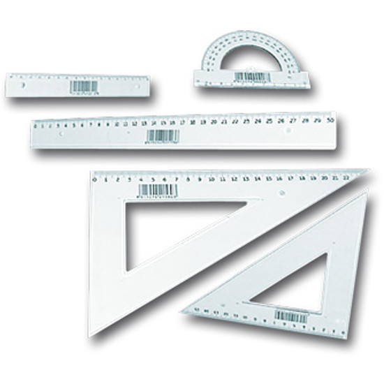 Vonalzó műanyag 45 fokos 17,7 cm