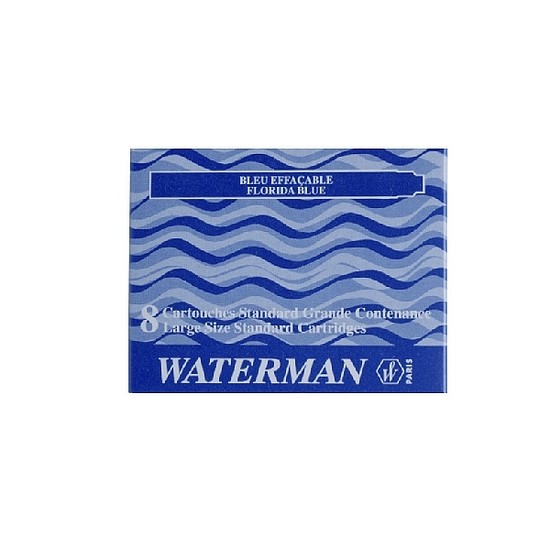 Waterman töltőtollpatron kék hosszú 8db/doboz S0110860