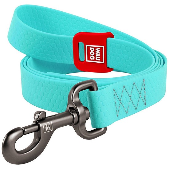 WAUDOG vízálló könnyű gyűjtő kutyapóráz 25mm széles, 183cm hosszú kék (4201000090-2)