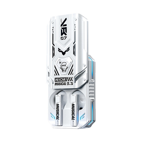 WEKOME VB07 Mecha Series - Bluetooth V5.3 TWS vezeték nélküli fejhallgató töltőtokkal fehér (WK-VB07_WHITE)