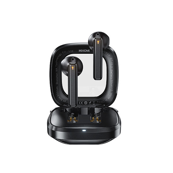 WEKOME VB09 Cyerin sorozat - Bluetooth V5.3 TWS vezeték nélküli fejhallgató töltőtokkal fekete (WK-VB09_BLACK)