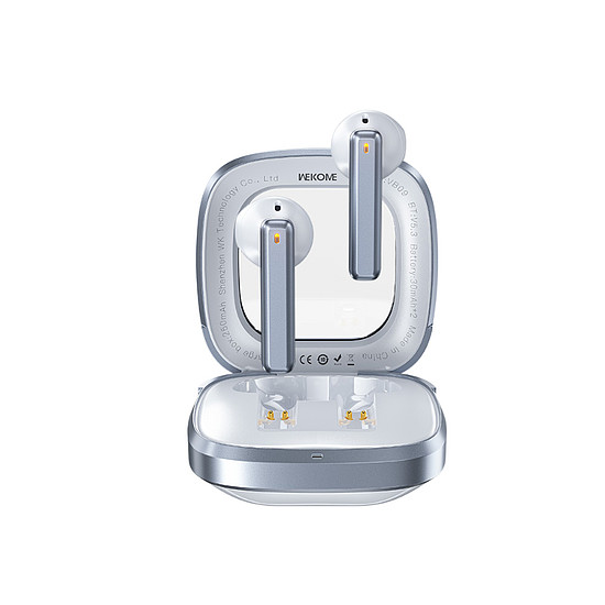 WEKOME VB09 Cyerin sorozat - Bluetooth vezeték nélküli fejhallgató V5.3 TWS töltőtokkal fehér (WK-VB09_WHITE)
