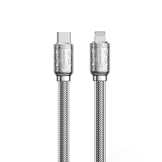 WEKOME WDC-178 Bakin sorozat - USB-C villámgyors töltéshez PD csatlakozókábel 20 W gyorstöltés 1 m ezüst (WK-WDC-178)