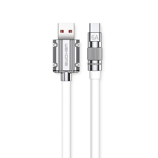 WEKOME WDC-186 Wingle Series - USB-A-USB-C gyorstöltő csatlakozókábel, 1 m fehér (WK-WDC-186_02_WHITE)