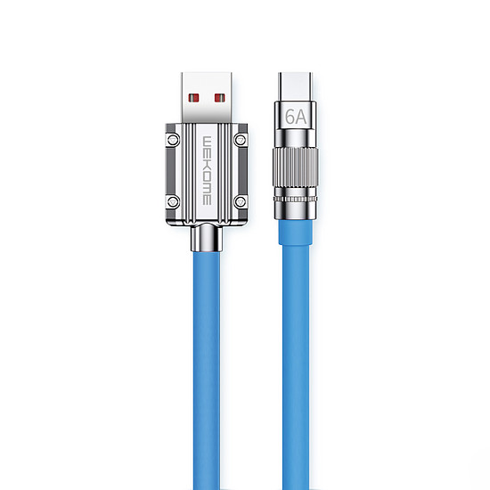 WEKOME WDC-186 Wingle Series - USB-A-USB-C gyorstöltő csatlakozókábel, 1 m kék (WK-WDC-186_02_BLUE)