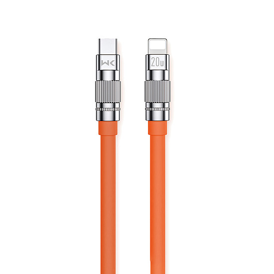 WEKOME WDC-187 Wingle Series - USB-C villámgyors töltéshez PD 20 W csatlakozókábel, 1,2 m narancs (WK-WDC-187_ORANGE)